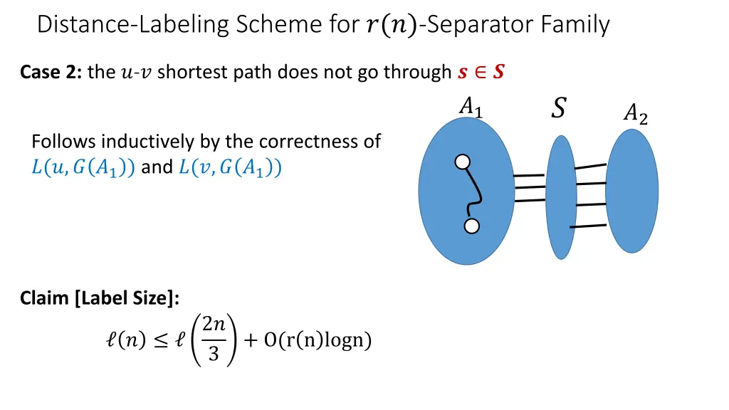 distance labeling scheme for separator family 2