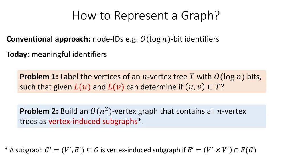 how to represent a graph