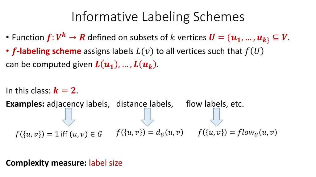 informative labeling schemes