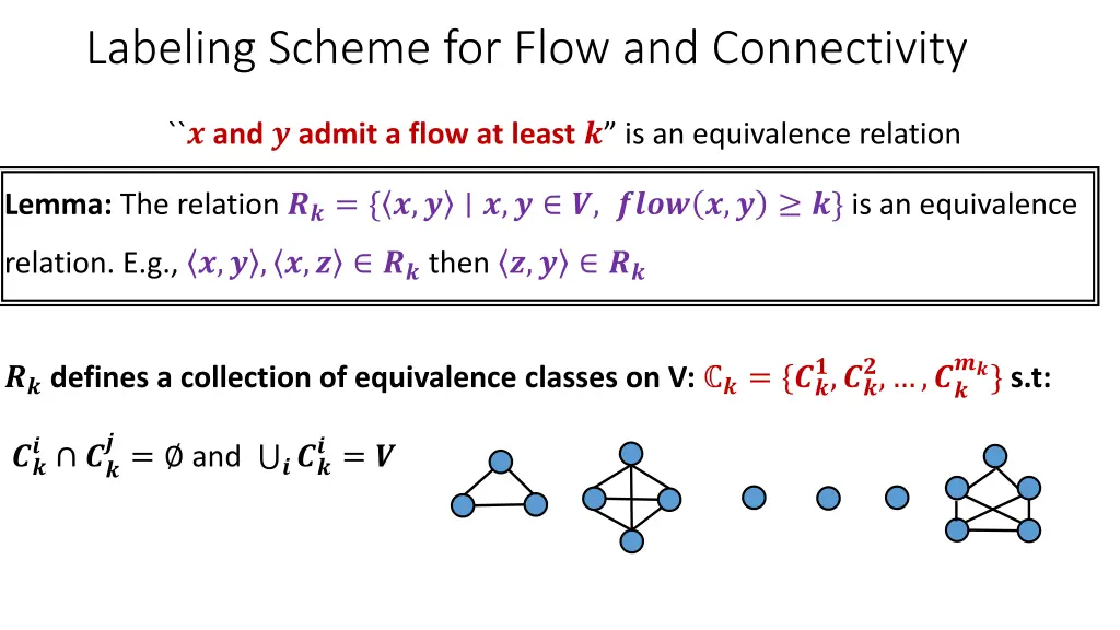 labeling scheme for flow and connectivity 1