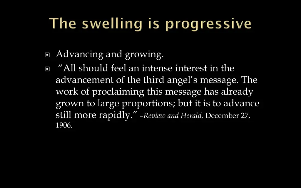advancing and growing all should feel an intense