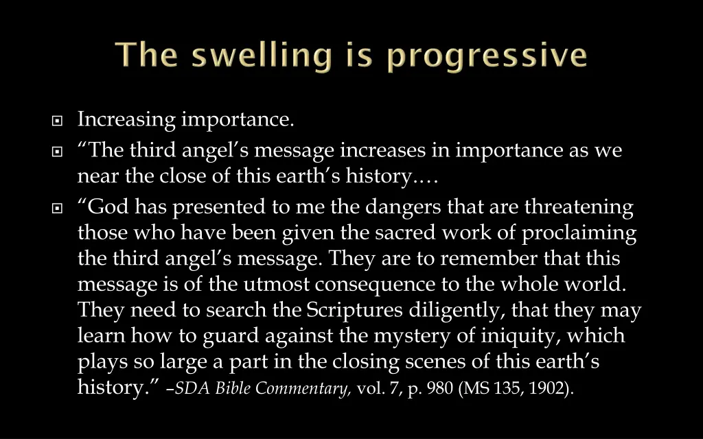 increasing importance the third angel s message