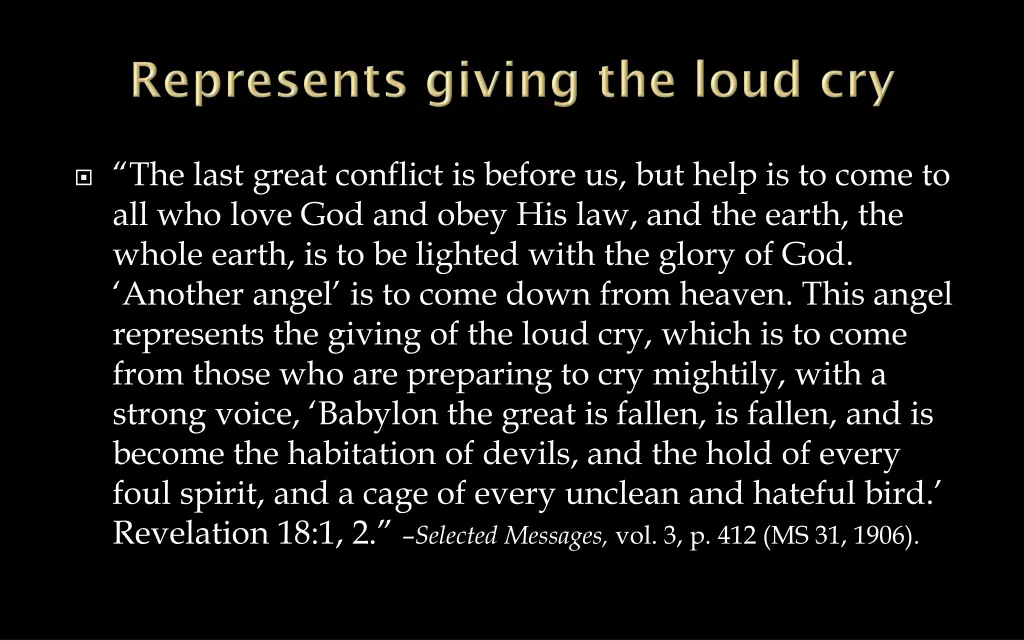 the last great conflict is before us but help