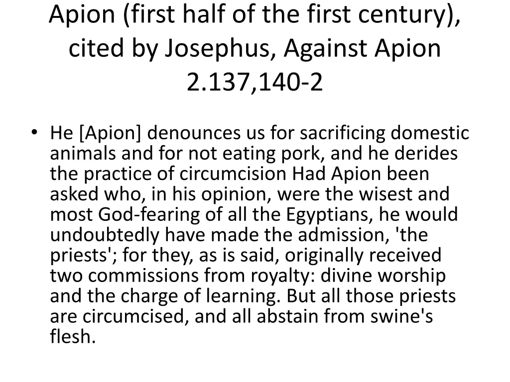 apion first half of the first century cited