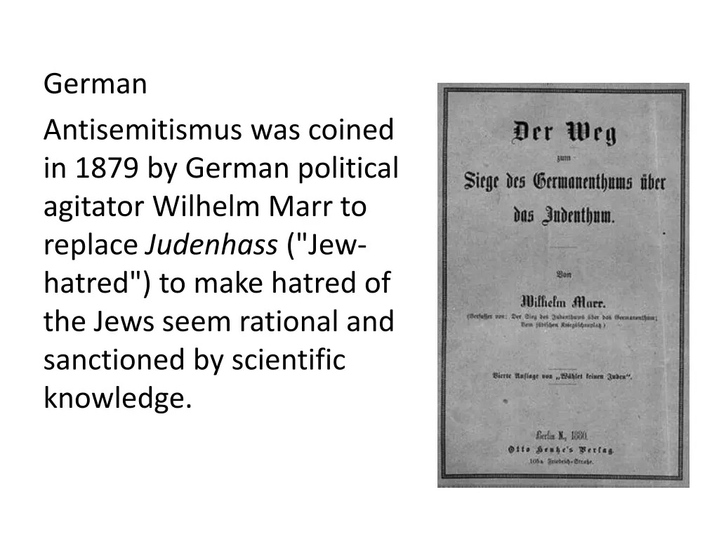 german antisemitismus was coined in 1879