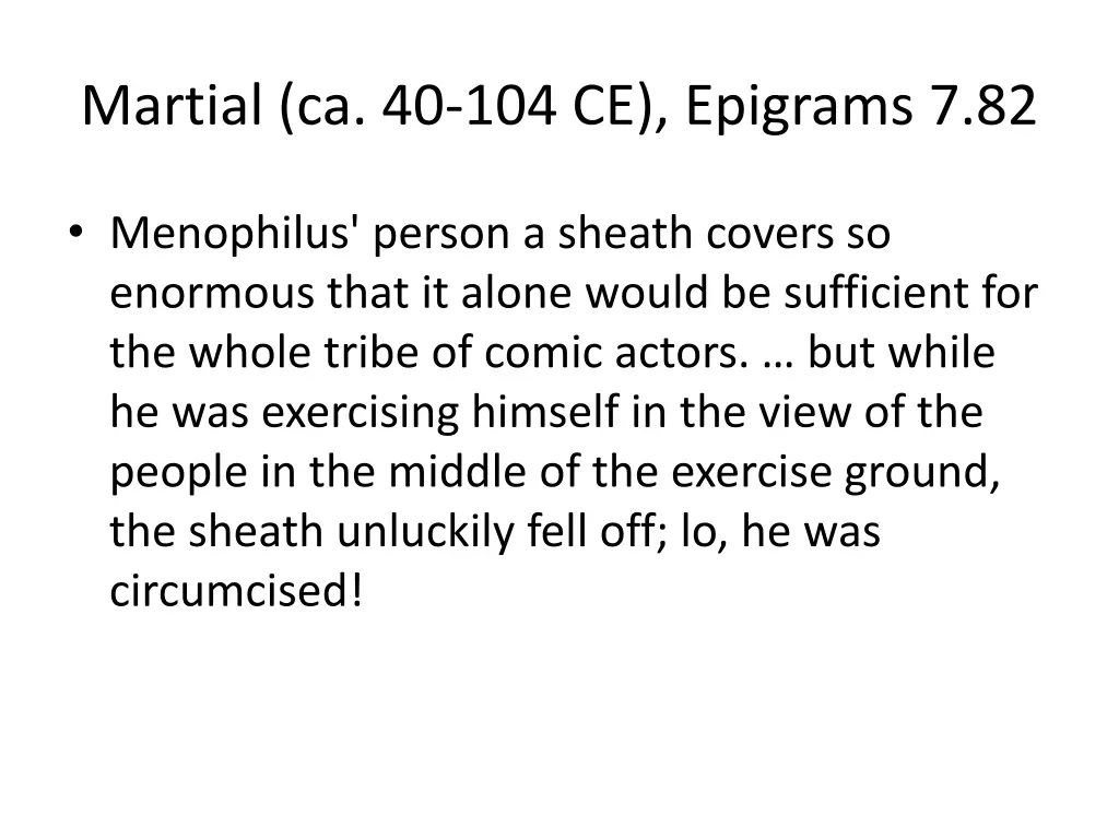 martial ca 40 104 ce epigrams 7 82