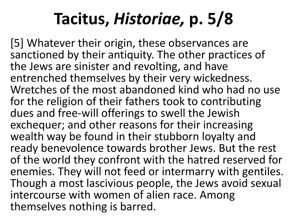 tacitus historiae p 5 8