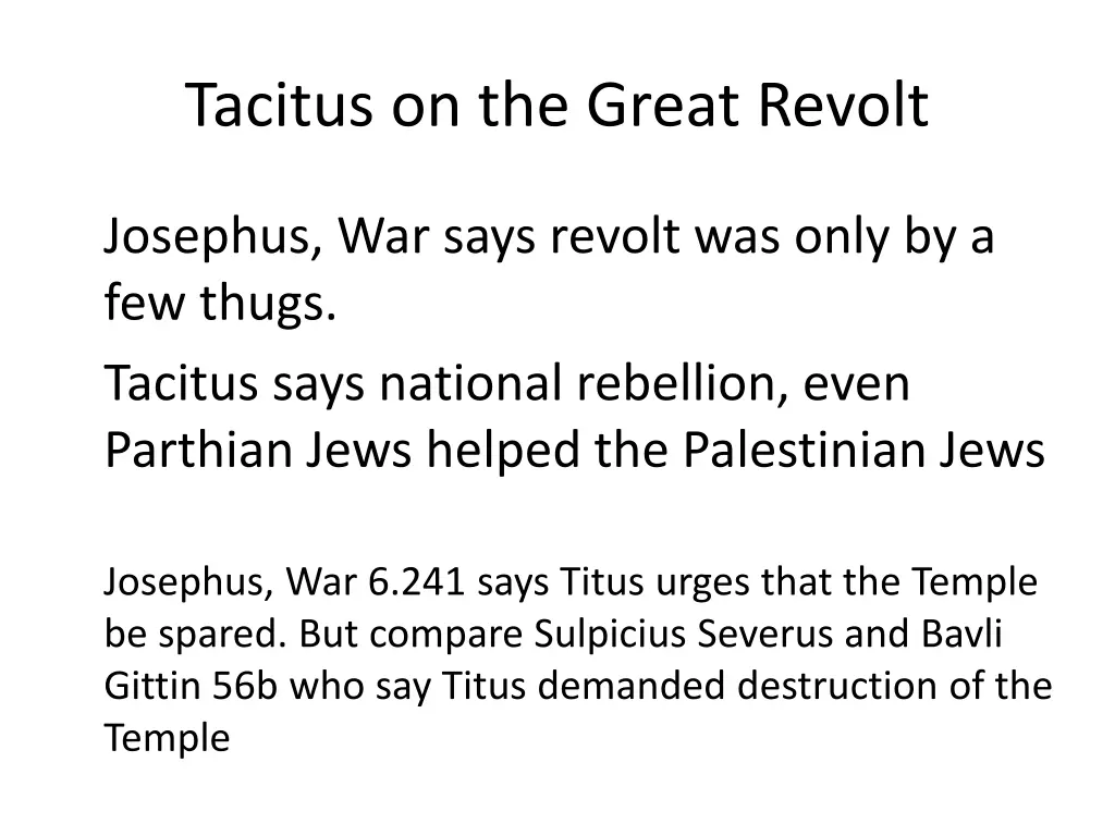 tacitus on the great revolt
