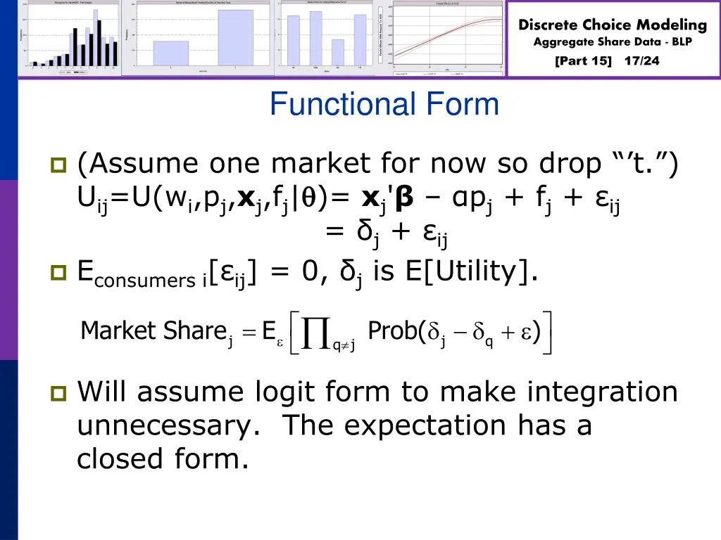 discrete choice modeling aggregate share data blp 16