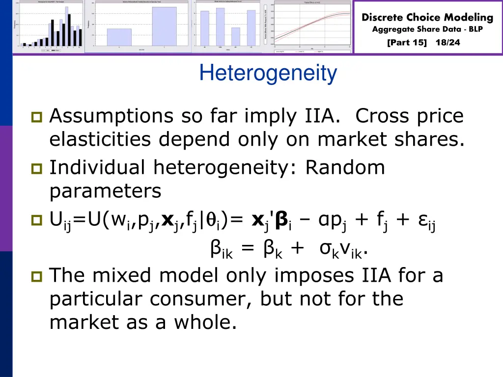discrete choice modeling aggregate share data blp 17