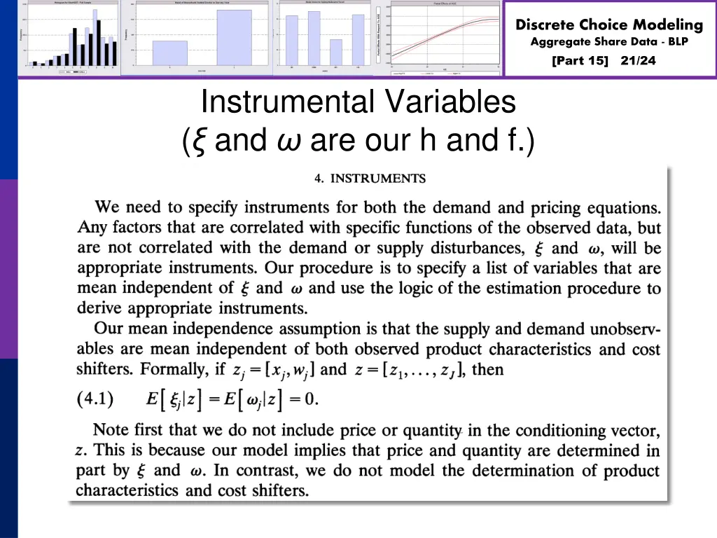 discrete choice modeling aggregate share data blp 20