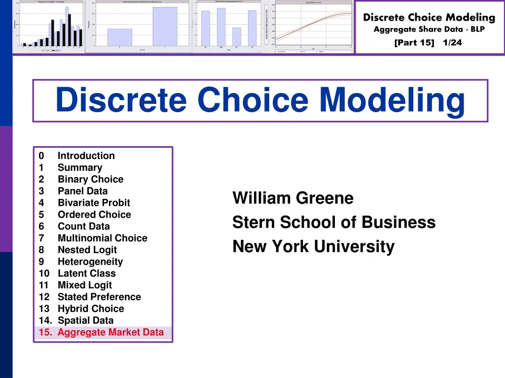discrete choice modeling aggregate share data blp