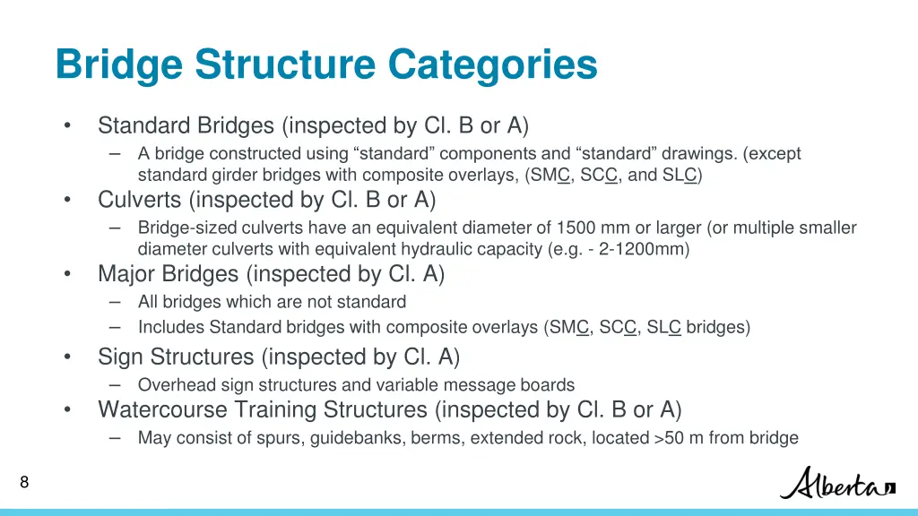bridge structure categories