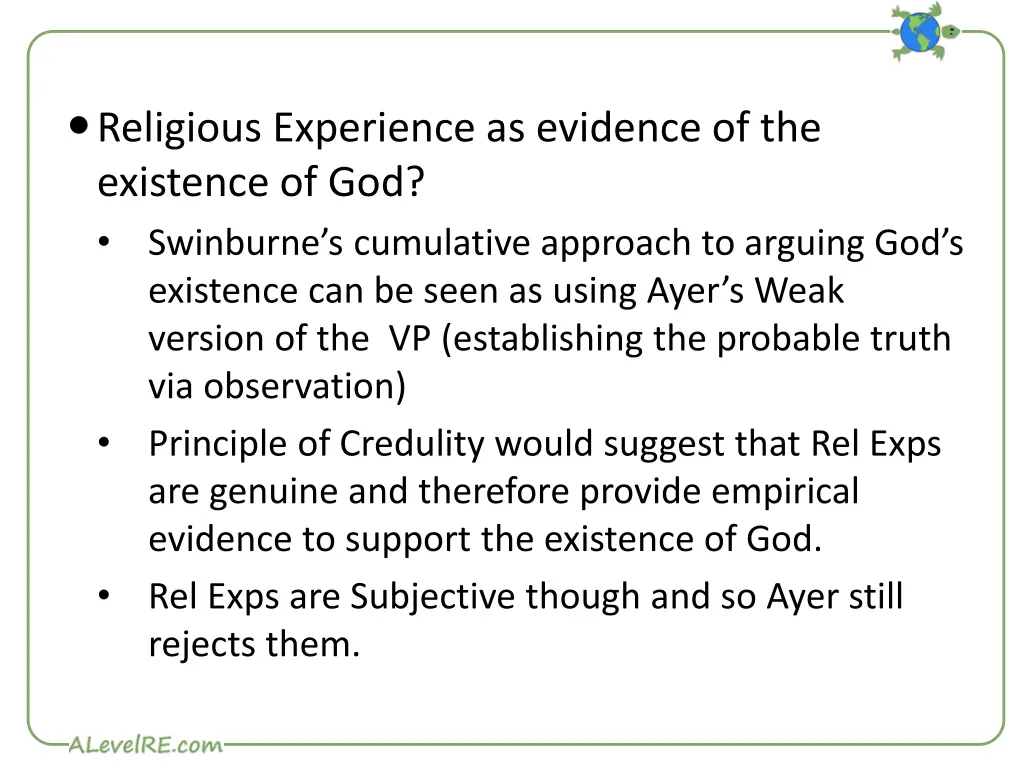 religious experience as evidence of the existence