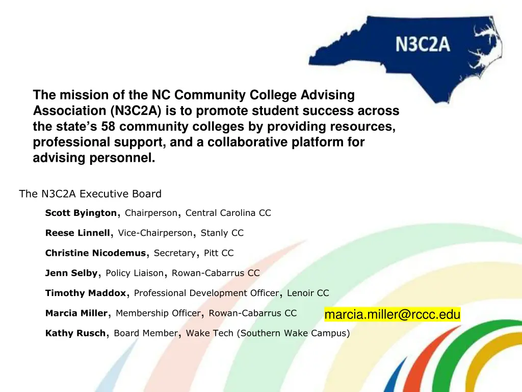the mission of the nc community college advising