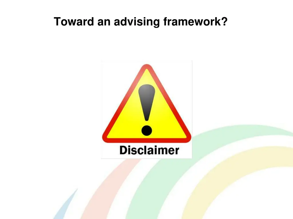 toward an advising framework