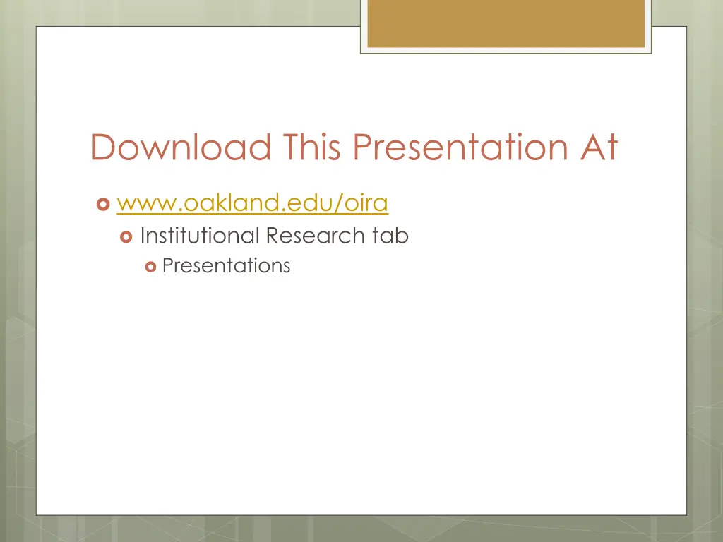 download this presentation at