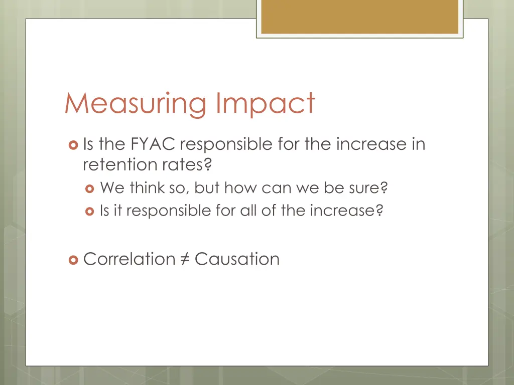 measuring impact