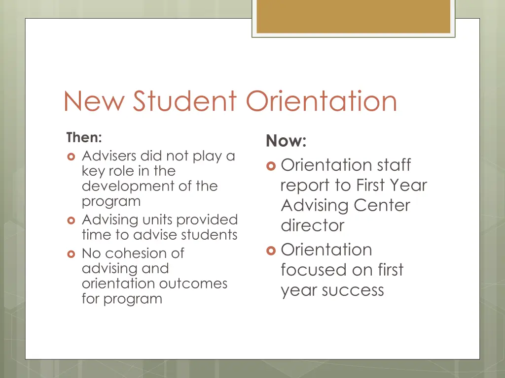 new student orientation