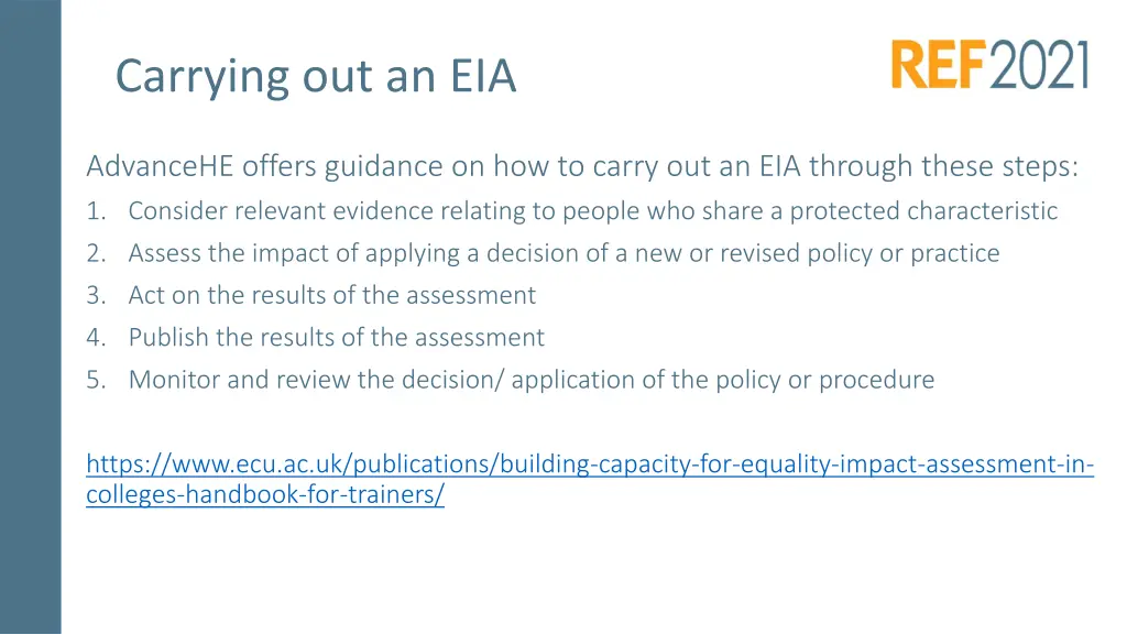 carrying out an eia