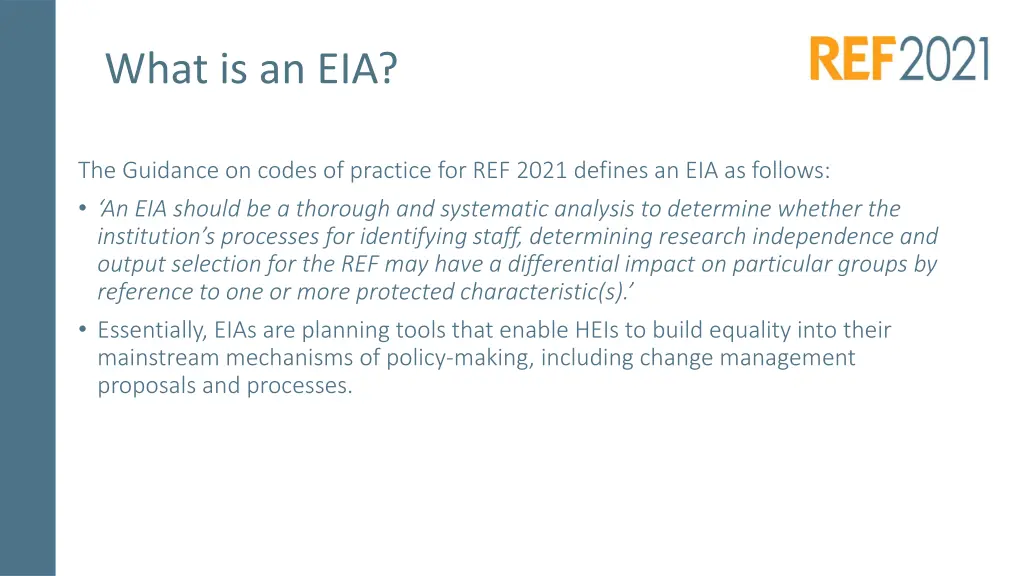 what is an eia