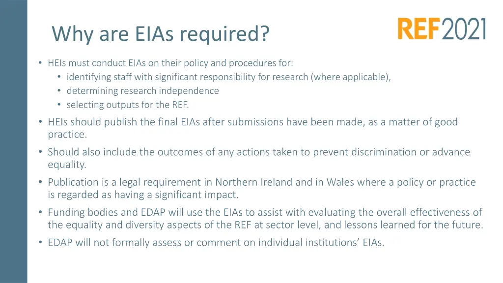 why are eias required