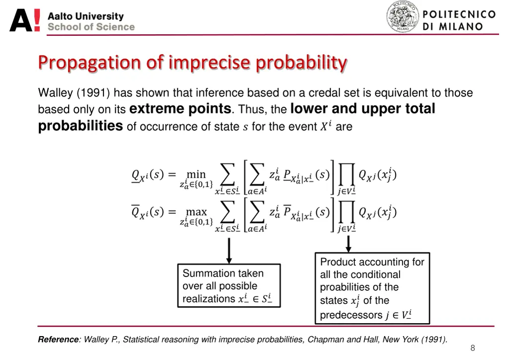 propagation of imprecise probability