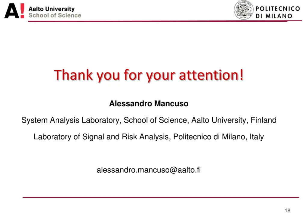 thank you for your attention