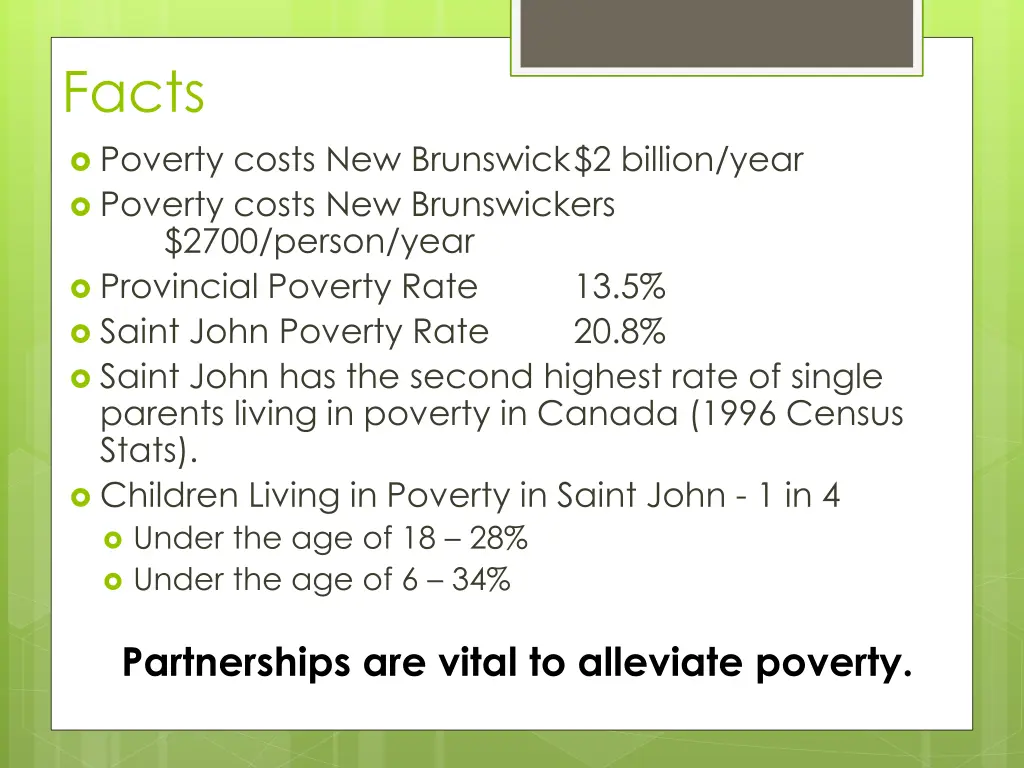 facts poverty costs new brunswick 2 billion year