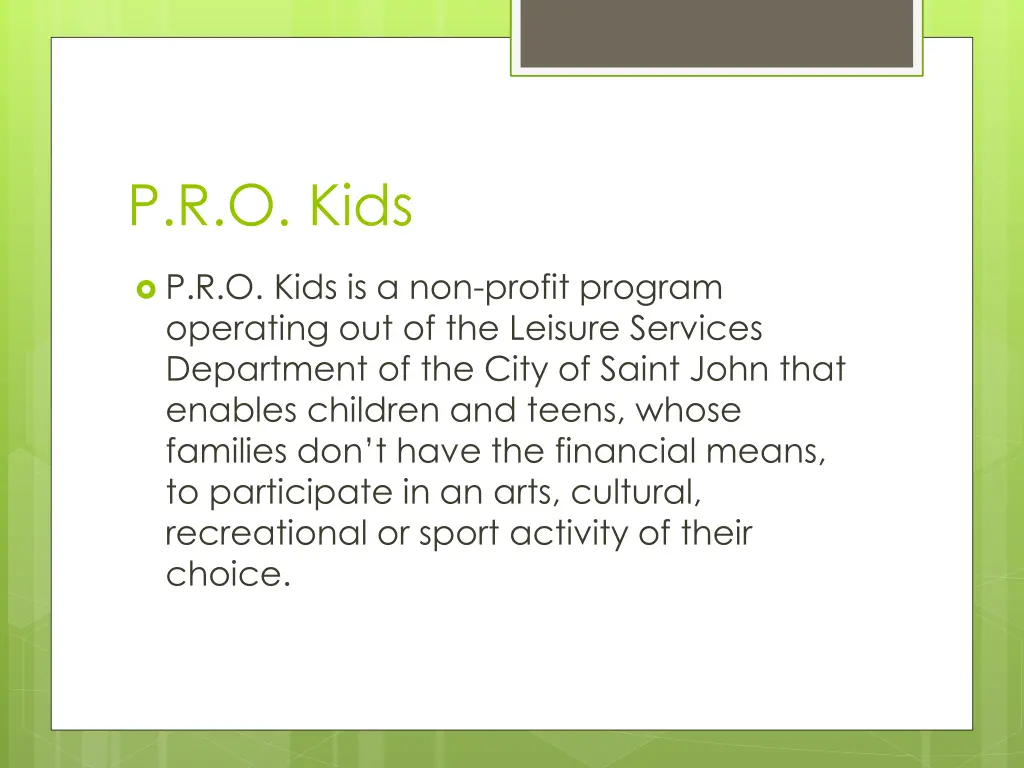 p r o kids