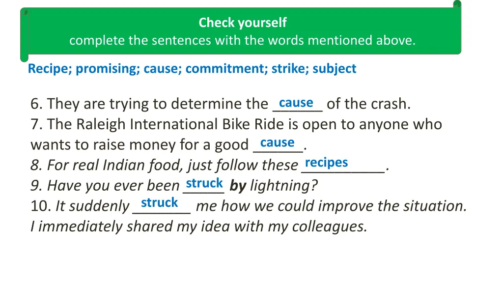 check yourself 1