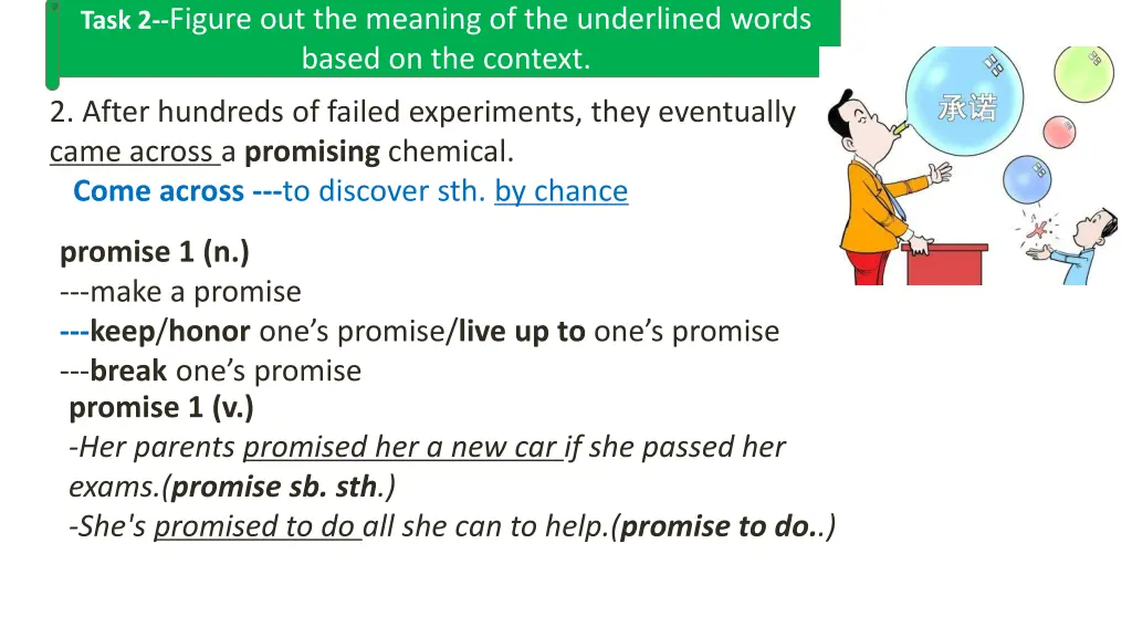 task 2 figure out the meaning of the underlined 1