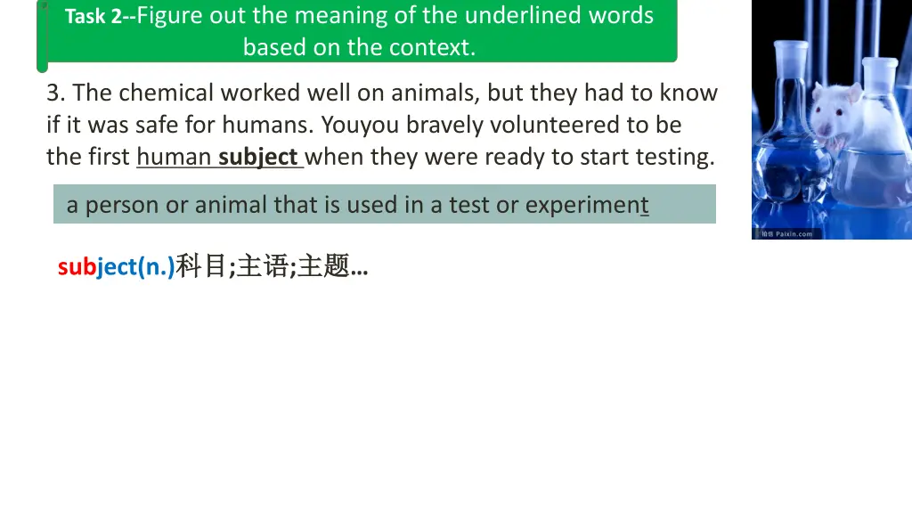task 2 figure out the meaning of the underlined 3