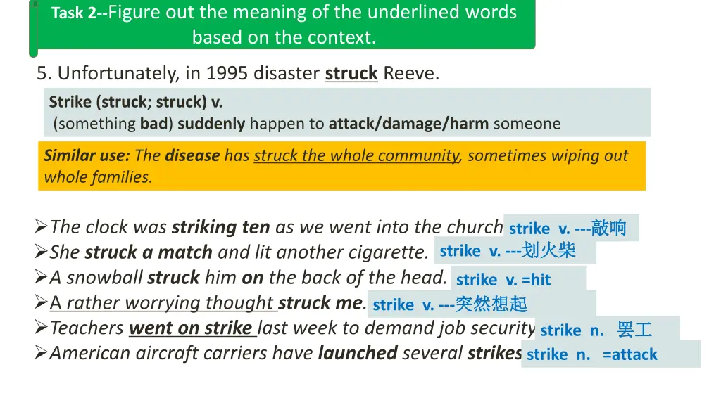 task 2 figure out the meaning of the underlined 6