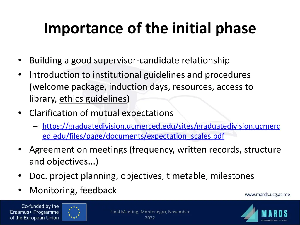 importance of the initial phase