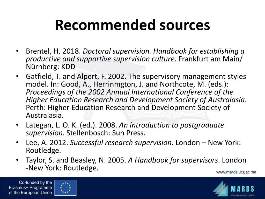 recommended sources
