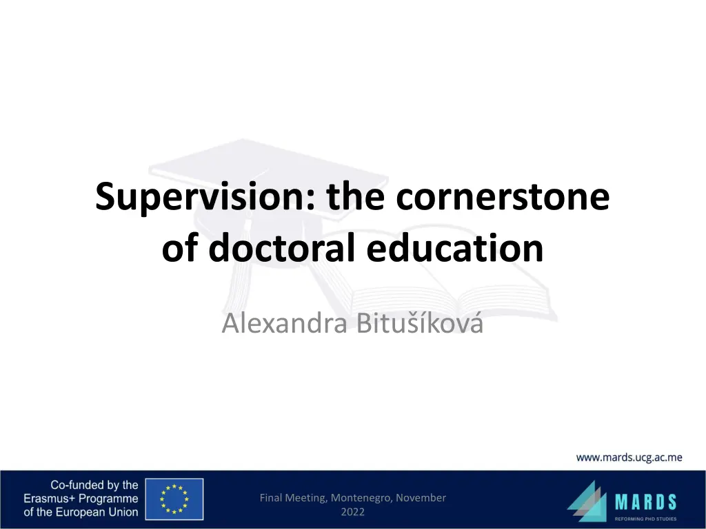 supervision the cornerstone of doctoral education