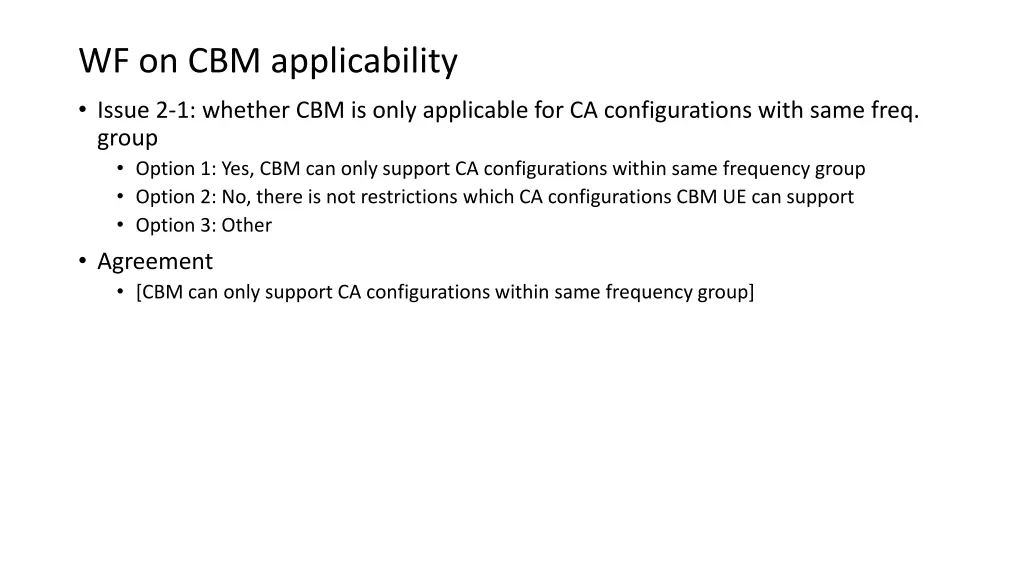 wf on cbm applicability issue 2 1 whether