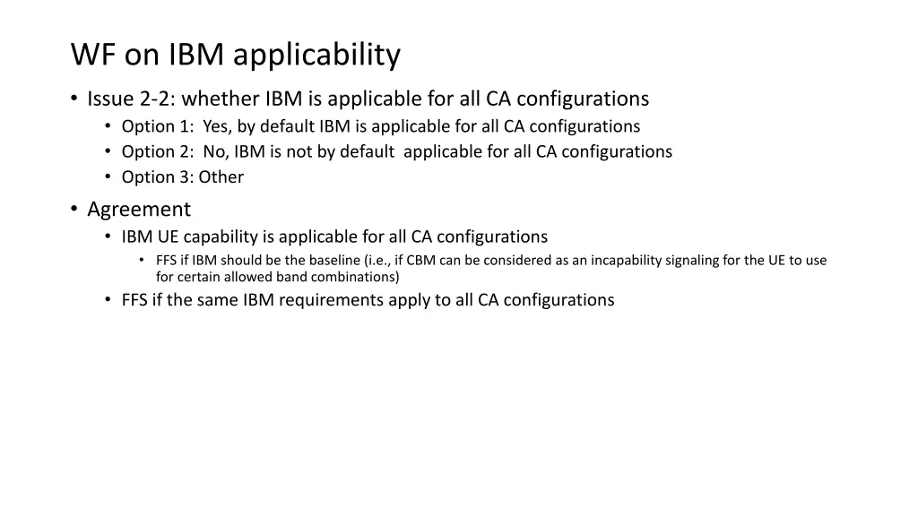 wf on ibm applicability issue 2 2 whether
