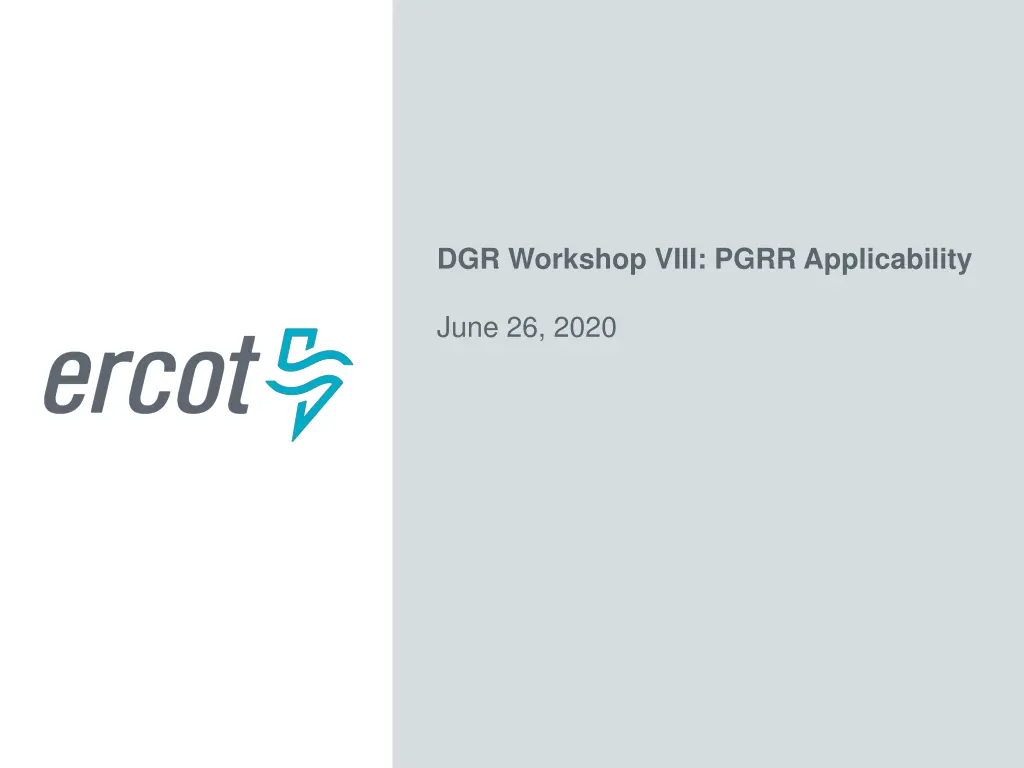 dgr workshop viii pgrr applicability
