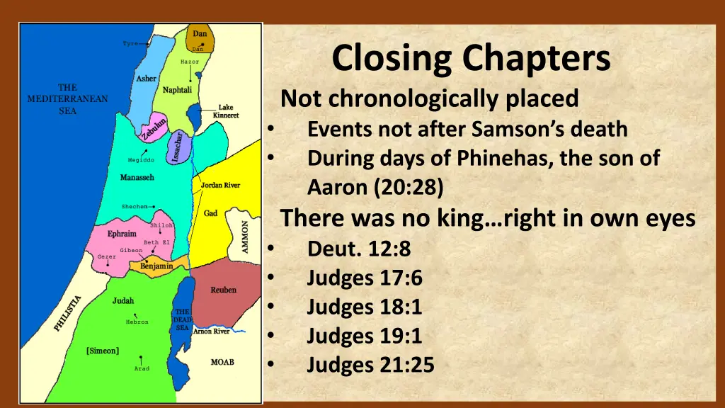 closing chapters not chronologically placed