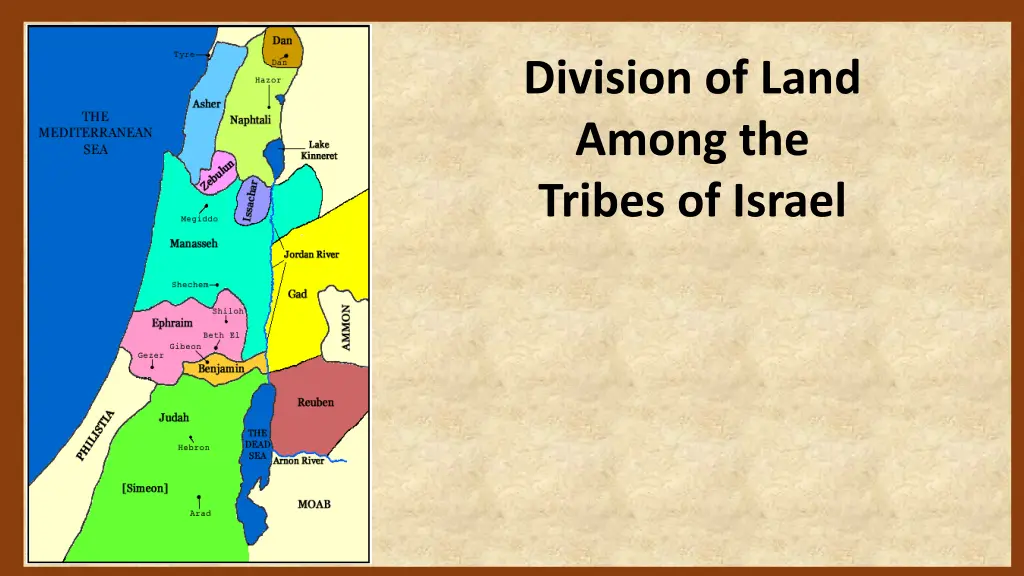 division of land among the tribes of israel