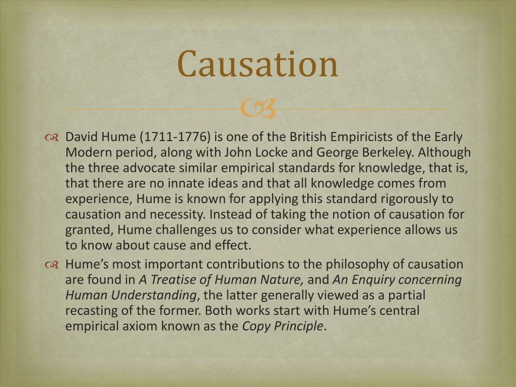 causation