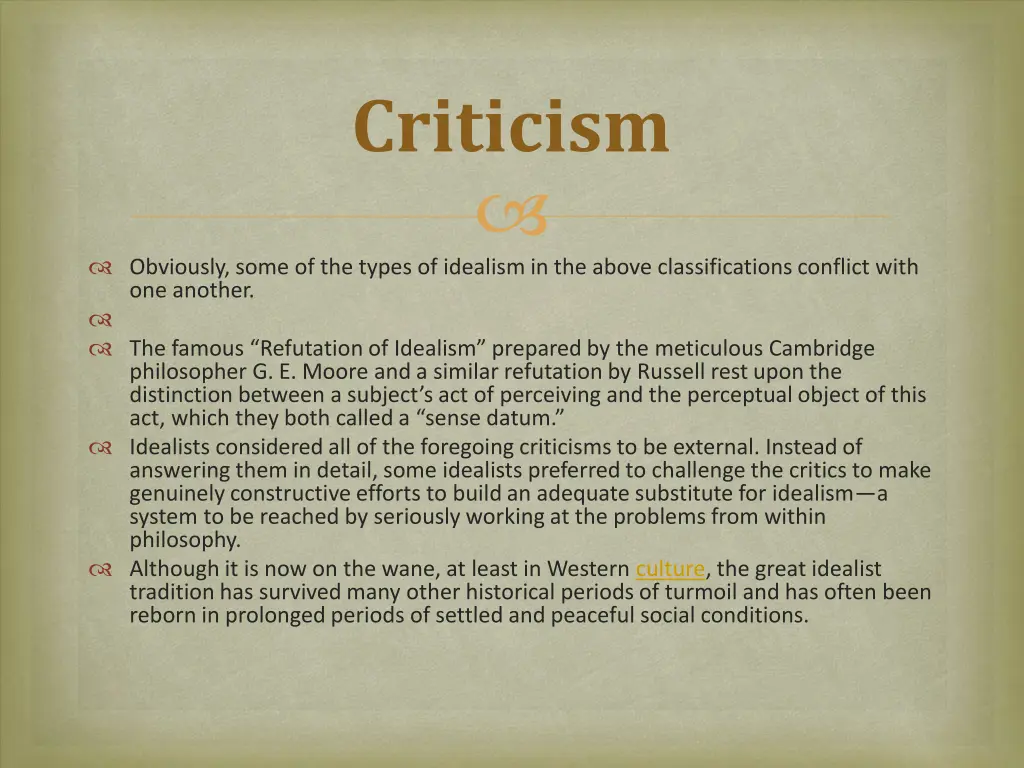 criticism