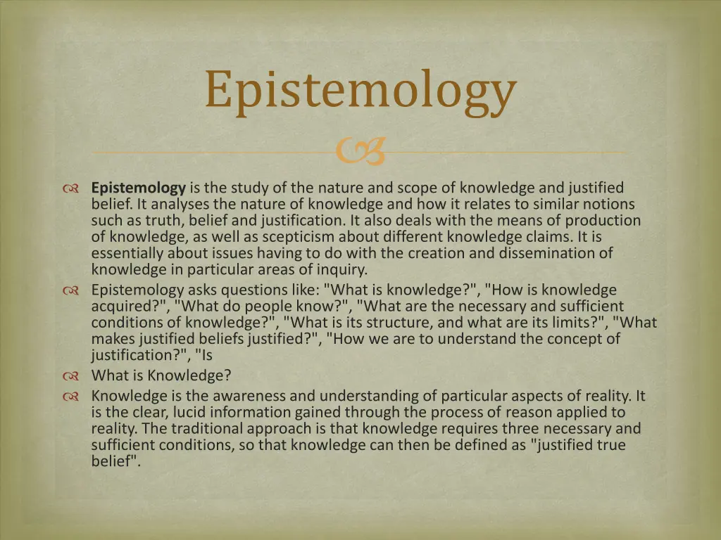 epistemology