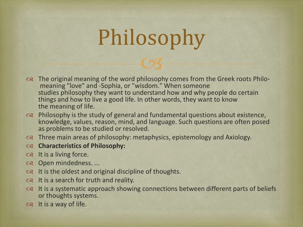 philosophy