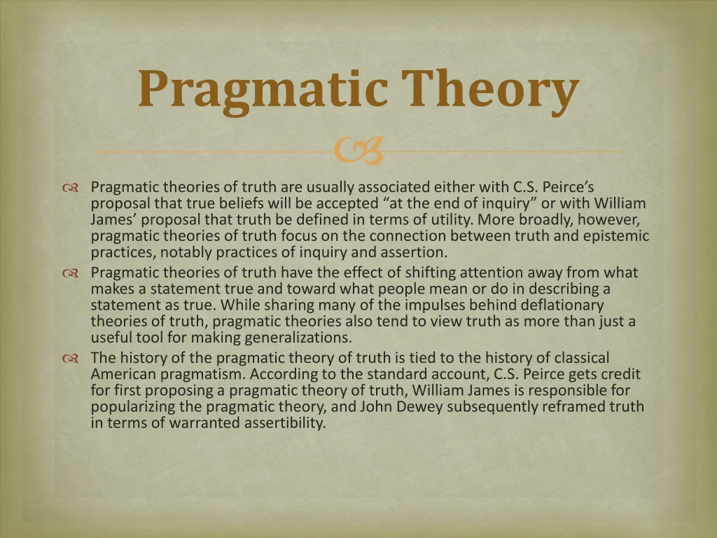 pragmatic theory