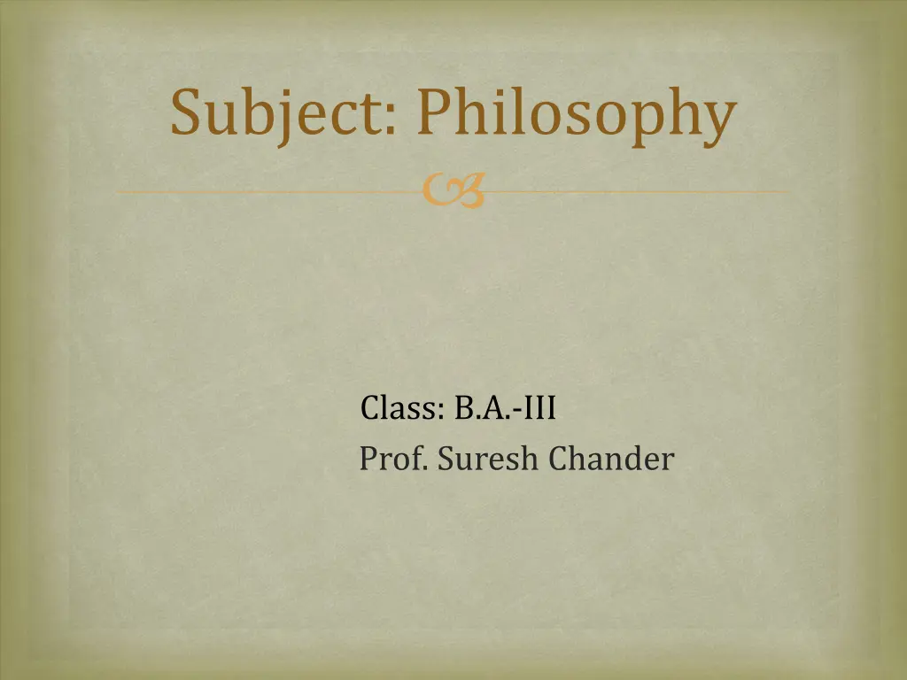subject philosophy