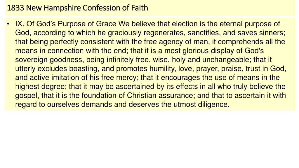 1833 new hampshire confession of faith 1833 1