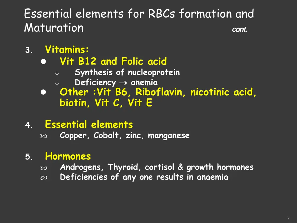 essential elements for rbcs formation 1